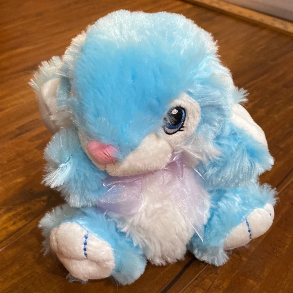 DanDee super soft blue Easter Bunny Plush Rabbit - Picture 2 of 5